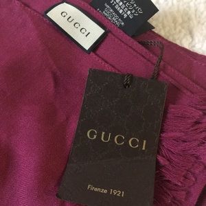 Authentic Gucci Fuchsia Scarf